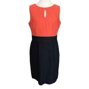 ALFRED PAQUETTE CASUAL SHEATH DRESS DENIM SKIRT KEYHOLE SLEEVELESS SIZE …